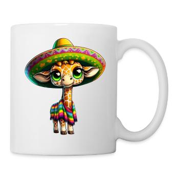 Cinco de Mayo girafe : conception de dessin animé mignon avec - Mug blanc - blanc - Droite
