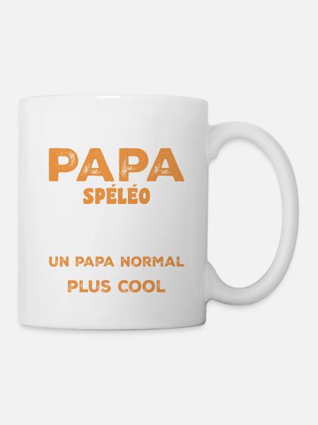 Papa Spéléo Spéléologie Cool - Mug blanc - blanc