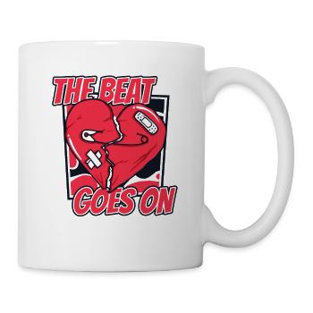 Der Beat Geht Auf Herzschrittmacher Katheter Offenes Herz - Tasse - Weiß - Rechts