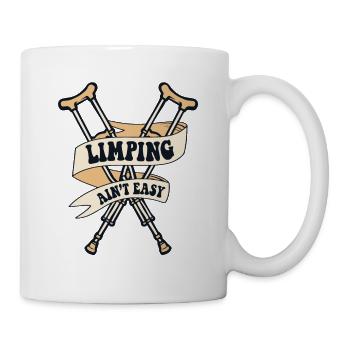 Limping Ain't Easy Broken Finger Broken Bone Bone - Mug - white - Right