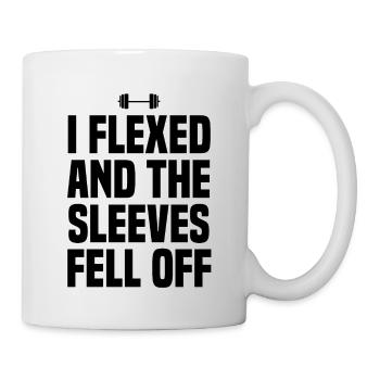 J’ai fléchi et les manches sont tombées de la musculation de la salle de sport - Mug blanc - blanc - Droite