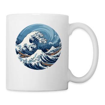 Große Welle The Great Wave Kanagawa - Mug - white - Right