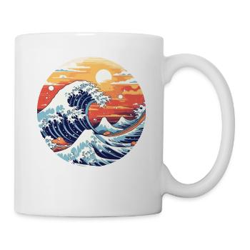 Große Welle The Great Wave Kanagawa - Mug - white - Right