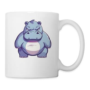 Nilpferd Hippo meckern Meckerer Nölpferd - Tasse - Weiß - Rechts