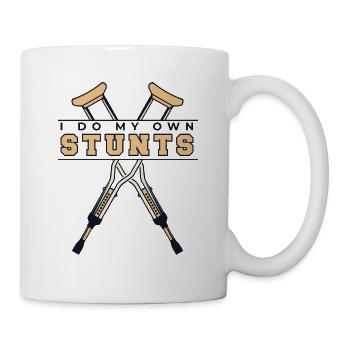 I Do My Own Stunts Broken Finger Broken Bone Bone - Mug - white - Right