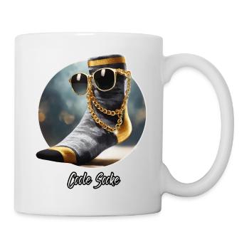 Jeu de mots ambigu sur l’expression allemande – Coole Socke - Mug blanc - blanc - Droite