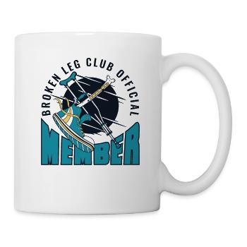 Broken Leg Club Official Member Broken Bone Bone - Mug - white - Right