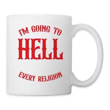 Je vais en enfer dans toutes les religions 5 - Mug blanc - blanc - Droite