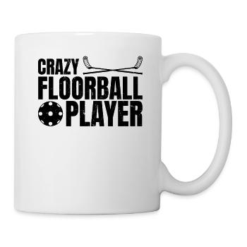 Crazy Floorball Player - Jeu de floorball unihockey - Mug blanc - blanc - Droite