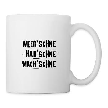 Wees’schne Hab’schne Mach’schne Dialecte de Sachsen - Mug blanc - blanc - Droite