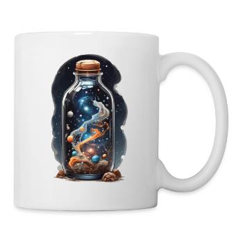 Weltall in Flasche Boho Style Bohemian Streetwear - Tasse - Weiß - Rechts