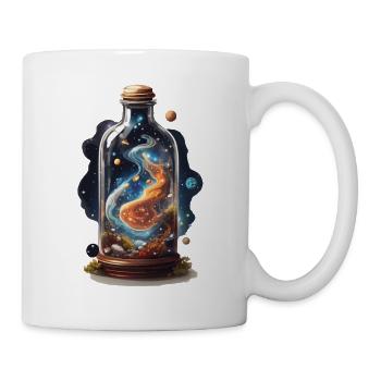 Universum in Flasche Boho Style Ästhetik - Tasse - Weiß - Rechts