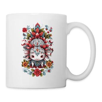 Mexican Floral Axolotl Aesthetics - Mug - white - Right