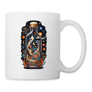 Blumen Weltraum in Flasche Boho-Style Ästhetik - Tasse - Weiß - Rechts