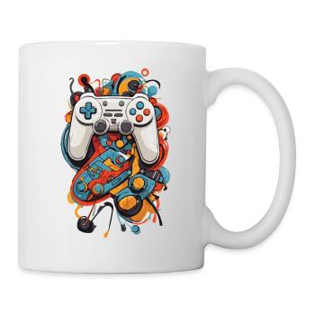 Abstrakte Kunst Ästhetisches Gamer Design - Tasse - Weiß - Rechts