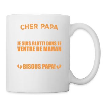 Originelle Schwangerschaftsanzeige für werdende Väter - Tasse - Weiß - Rechts