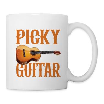 I'm Picky So I Play The Guitar 13 - Tasse - Weiß - Rechts