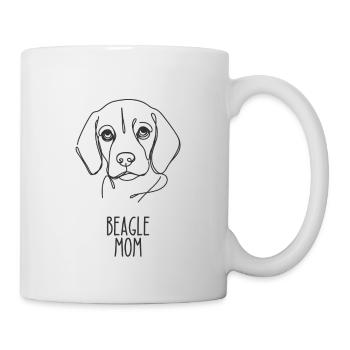 Dessin au trait Maman - Beagle - Mug blanc - blanc - Droite
