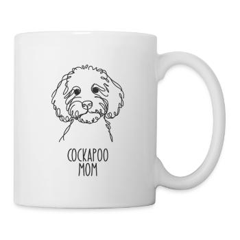 Line Art Mom - Cockapoo - Tasse - Weiß - Rechts