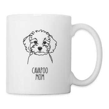 Maman au trait - Cavapoo - Mug blanc - blanc - Droite