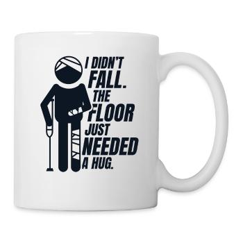The Floor Just Needed A Hug Broken Arm Leg Bone - Mug - white - Right