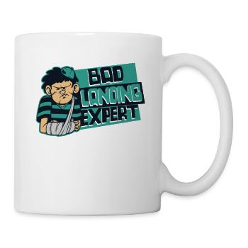 Bad Landing Expert Broken Finger Broken Bone Bone - Mug - white - Right