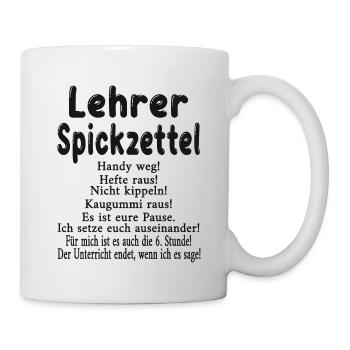 Aide-mémoire de l’enseignant - Mug blanc - blanc - Droite