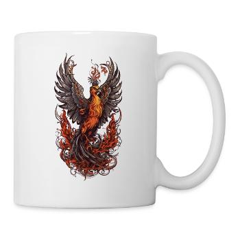 Créature mythique iconique phénix oiseau streetwear - Mug blanc - blanc - Droite