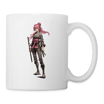 Anime Girl Japanischer Ninja - Tasse - Weiß - Rechts