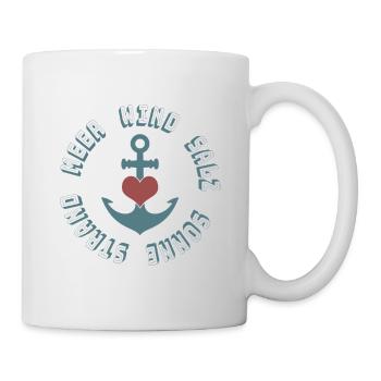 Anker Herz - Tasse - Weiß - Rechts