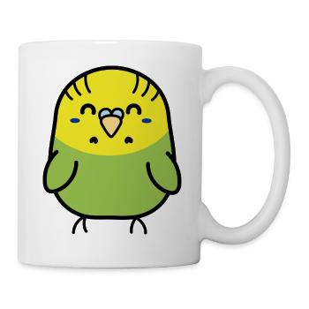Budgie Green Male Kawaii Pet Bird - Mug - white - Right