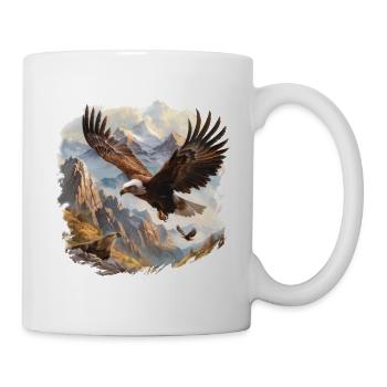 Eagle. Nature, Majestic, Freedom, Bird of Prey, - Mug - white - Right