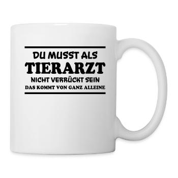 Tierarzt Spruch Beruf Lustiges Tierarzt Geschenk - Tasse - Weiß - Rechts