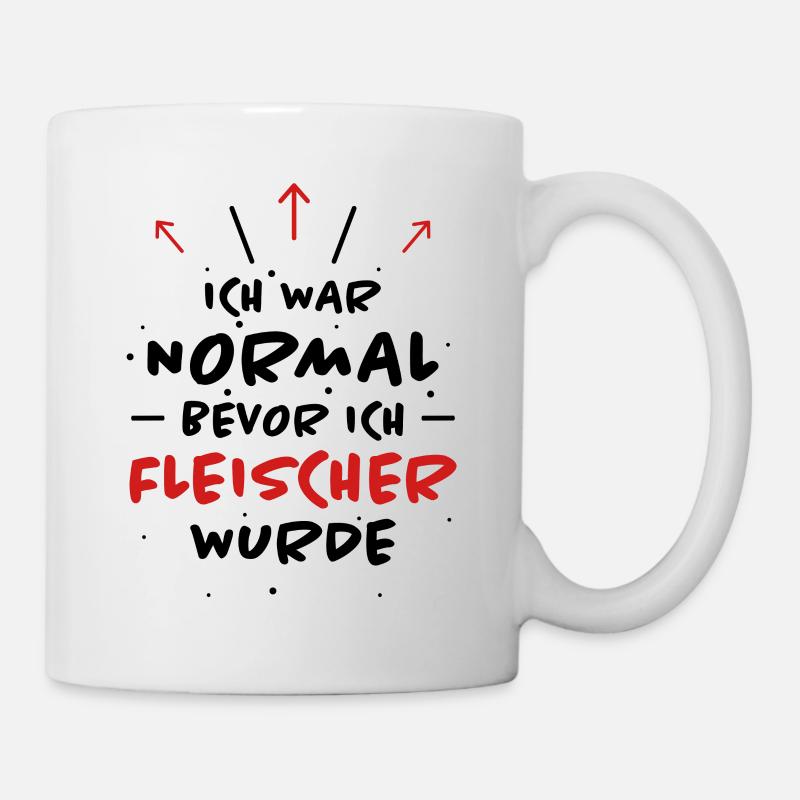 Fleischer Spruch Metzger Lustig Fleischer Geschenk - Tasse - Weiß