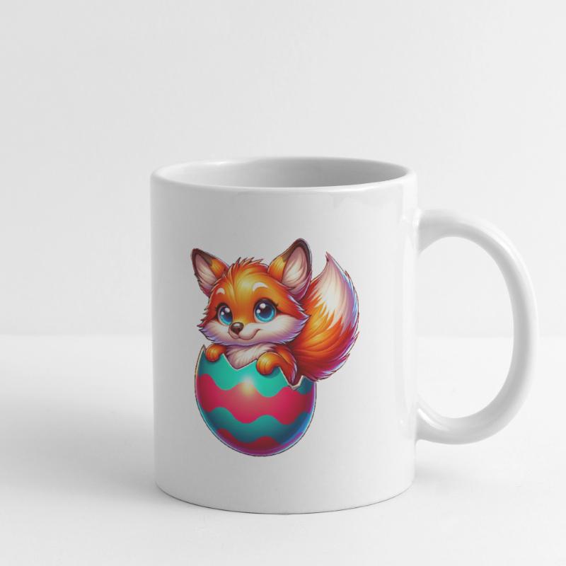 Hatching red fox from Easter egg Mug