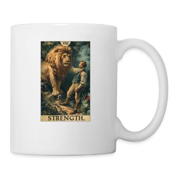 Tarotkarten Tarotkarte Strength Kraft - Tasse - Weiß - Rechts