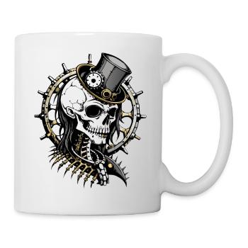 Steampunk Skull // Totenkopf Gothic FS0012 - Mug - white - Right