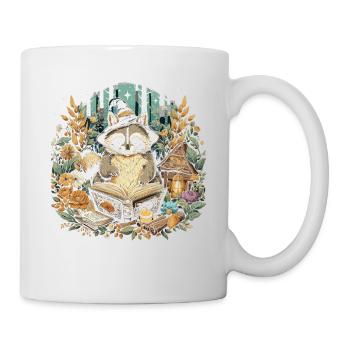 Cottagecore Raton laveur esthétique - Mug blanc - blanc - Droite
