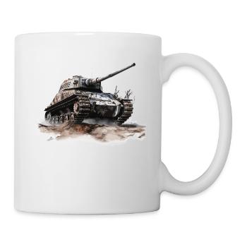 Deutsche Tiger Panzer Deutsche Kriegsgeschichte - Tasse - Weiß - Rechts