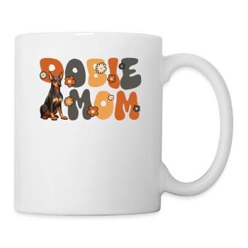 Doberman Pinscher Groovy Dobie Maman - Mug blanc - blanc - Droite