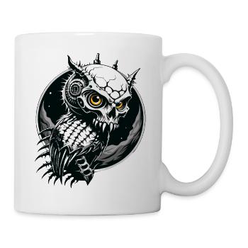 Owl Skull // Totenkopf Eule // Nachteule FS0022 - Tasse - Weiß - Rechts