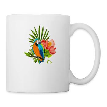 Lady Parrot for parrot lovers - Mug - white - Right
