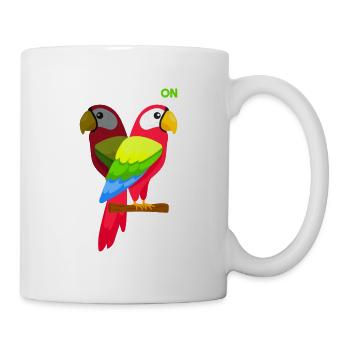 Mode perroquet activé pour les amateurs de perroquets - Mug blanc - blanc - Droite
