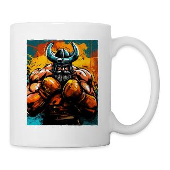 Wikinger Boxer Kämpfer Odin - Tasse - Weiß - Rechts