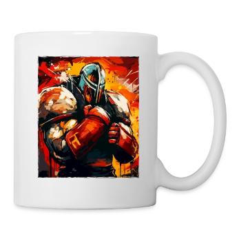 Ritter Boxer Kämpfer - Tasse - Weiß - Rechts