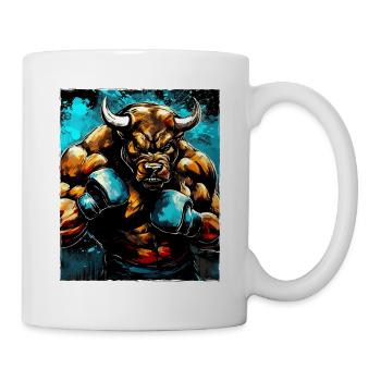 Stier Bulle Boxer Kämpfer - Tasse - Weiß - Rechts