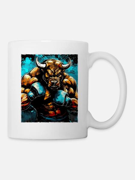Stier Bulle Boxer Kämpfer - Tasse - Weiß