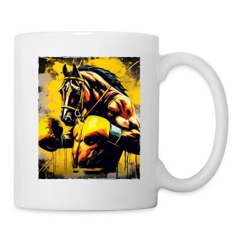 Pferd Boxer Kämpfer - Tasse - Weiß - Rechts