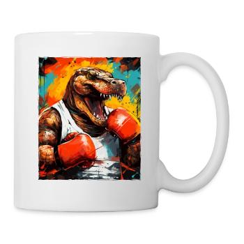 Alligator Boxer Kämpfer Beast Boxing - Tasse - Weiß - Rechts
