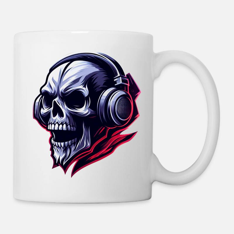 Illustration de crâne - Mug blanc - blanc